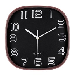 Zegar ścienny na ścianę do kuchni salonu kwarcowy czarny BRUNBESTE BB-1867