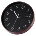 Zegar ścienny na ścianę do kuchni salonu okrągły czarny 30CM BRUNBESTE BB-1874