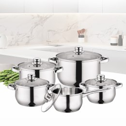 Zestaw garnków garnki komplet 10-ele 1.5L / 1.5L / 2L / 3L / 5L MAESTRO MR-2020-10