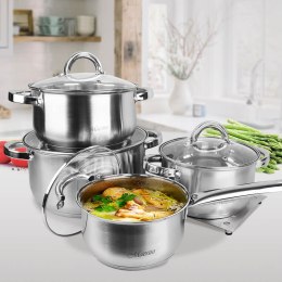 Zestaw garnków garnki komplet 9-ele 1.5L / 2L / 3L / 5L MAESTRO MR-2021