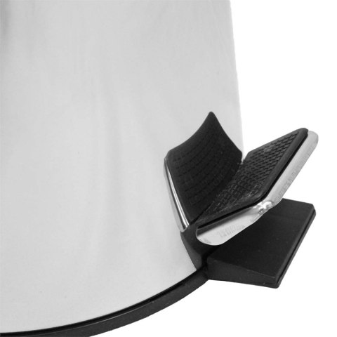 Zestaw łazienkowy szczotka do WC stojak na papier toaletowy kosz 3W1 srebrny BRUNBESTE BB-3921