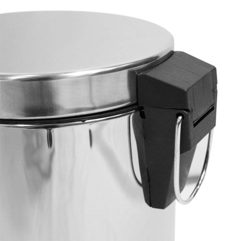 Zestaw łazienkowy szczotka do WC stojak na papier toaletowy kosz 3W1 srebrny BRUNBESTE BB-3921