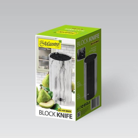 Blok na noże stojak uniwersalny biały MAESTRO MR-1439-WHITE