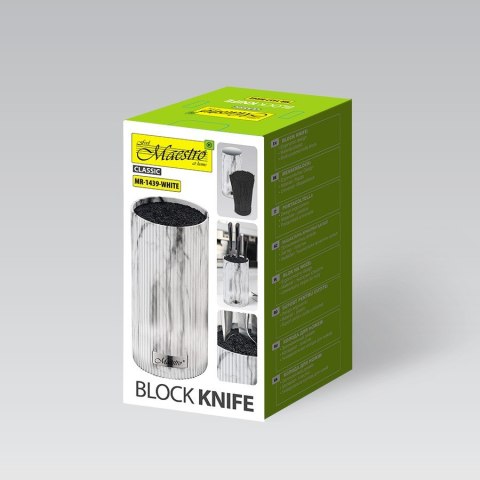 Blok na noże stojak uniwersalny biały MAESTRO MR-1439-WHITE