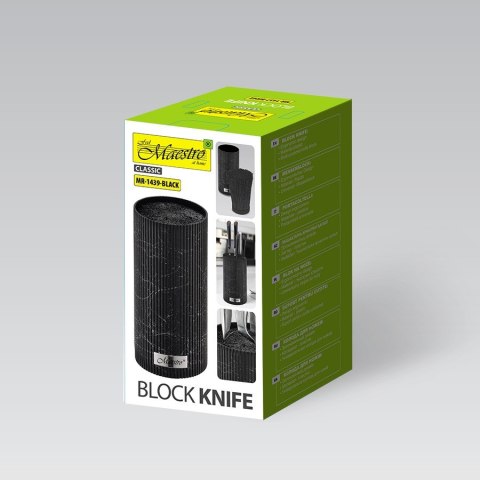 Blok na noże stojak uniwersalny czarny MAESTRO MR-1439-BLACK