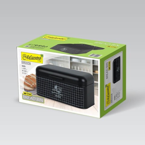 Chlebak metalowy czarny MAESTRO MR-1774S