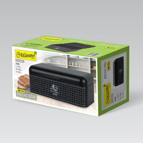 Chlebak metalowy czarny MAESTRO MR-1774