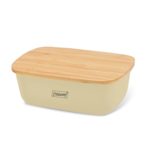 Chlebak z deską do krojenia kremowy MAESTRO MR-1776-IVORY