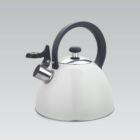 Czajnik stalowy z gwizdkiem na gaz indukcję 2.5L MAESTRO jasnoszary MR-1302-WG