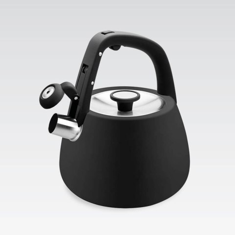 Czajnik stalowy z gwizdkiem na gaz indukcję 2.5L czarny MAESTRO MR-1318-BLACK
