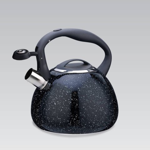 Czajnik stalowy z gwizdkiem na gaz indukcję 2.5L czarny marmurek MAESTRO MR-1310