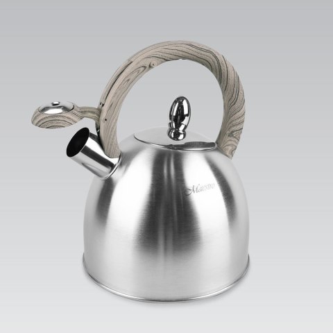 Czajnik stalowy z gwizdkiem na gaz indukcję 2.5L srebrny MAESTRO MR-1312