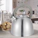 Czajnik stalowy z gwizdkiem na gaz indukcję 2.5L srebrny MAESTRO MR-1312