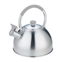 Czajnik stalowy z gwizdkiem na gaz indukcję 2.5L srebrny MAESTRO MR-1323
