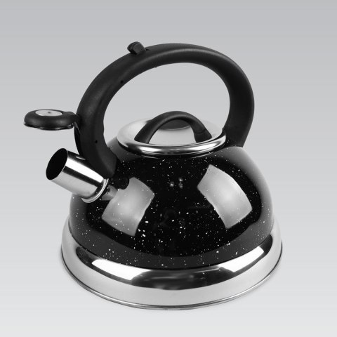 Czajnik stalowy z gwizdkiem na gaz indukcję 3L czarny MAESTRO MR-1313-BLACK