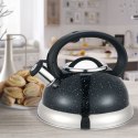 Czajnik stalowy z gwizdkiem na gaz indukcję 3L czarny MAESTRO MR-1313-BLACK