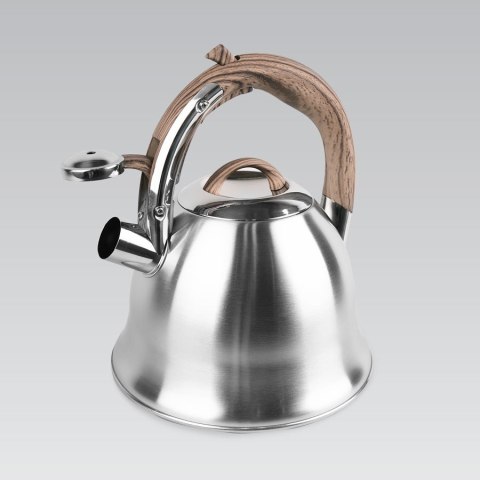 Czajnik stalowy z gwizdkiem na gaz indukcję 3L satynowy MAESTRO MR-1320-W
