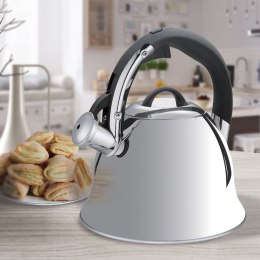 Czajnik stalowy z gwizdkiem na gaz indukcję 3L srebrny MAESTRO MR-1320