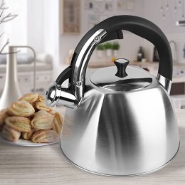 Czajnik stalowy z gwizdkiem na gaz indukcję duży 3L srebrny MAESTRO MR-1333
