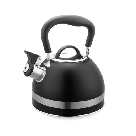 Czajnik stalowy z gwizdkiem na gaz indukcję mały 1.8L czarny MAESTRO MR-1336-BLACK