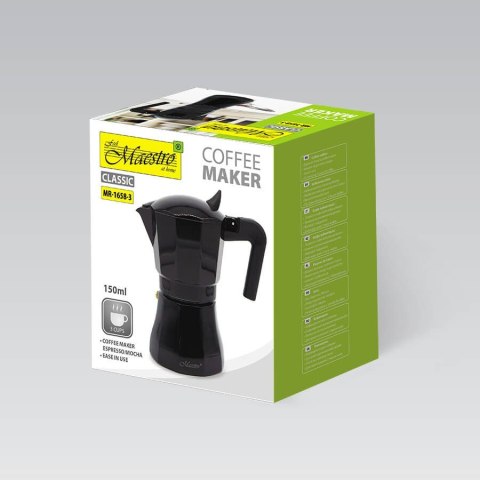 Kawiarka aluminiowa kafeterka 3 filiżanki 150ml MAESTRO MR-1658-3