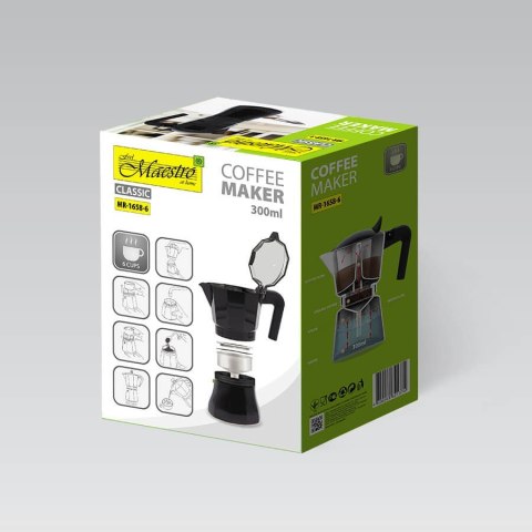 Kawiarka aluminiowa kafeterka 6 filiżanek 300ml MAESTRO MR-1658-6