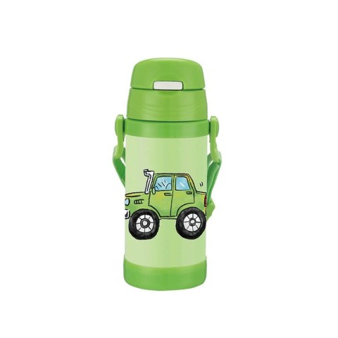 Kubek termiczny dla dzieci dziecka ze słomką 350ml autko MAESTRO MR-1640-35-B