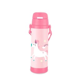 Kubek termiczny dla dzieci dziecka ze słomką 500ml jednorożec MAESTRO MR-1640-50-C