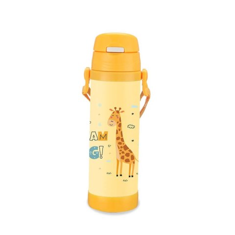 Kubek termiczny dla dzieci dziecka ze słomką 500ml żyrafa MAESTRO MR-1640-50-D