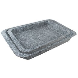 Prostokątna forma do zapiekania Granit 36cm metalowa MAESTRO MR-1116-36