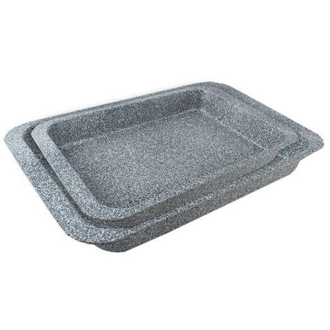 Prostokątna forma do zapiekania Granit 36cm metalowa MAESTRO MR-1116-36