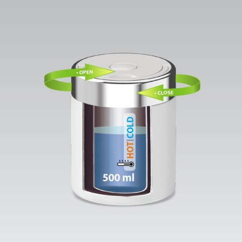 Termos obiadowy na zupę lunch box 500ml biały MAESTRO MR-1649-50-WHITE