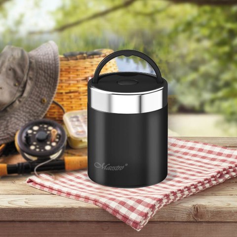 Termos obiadowy na zupę lunch box 500ml czarny MAESTRO MR-1649-50-BLACK