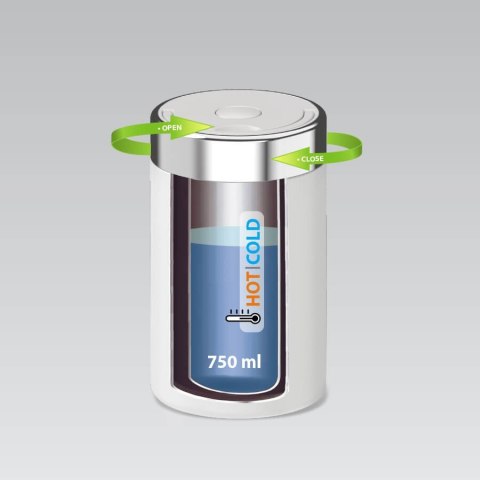 Termos obiadowy na zupę lunch box 750ml biały MAESTRO MR-1649-75-WHITE