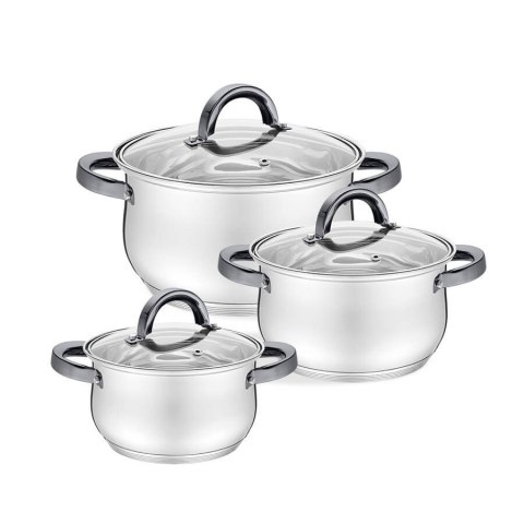 Zestaw garnków garnki komplet 6-ele 1.8L / 2.5L / 3.5L MAESTRO MR-3522-6M-BLACK