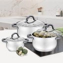 Zestaw garnków garnki komplet 6-ele 1.8L / 2.5L / 3.5L MAESTRO MR-3522-6M-BLACK