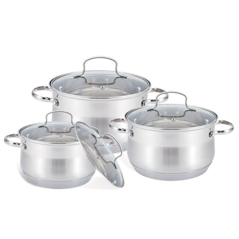 Zestaw garnków garnki komplet 6-ele 2.9L / 5.1L / 6.5L MAESTRO MR-3512-6L