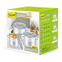 Zestaw garnków garnki komplet 6-ele 2.9L / 5.1L / 6.5L MAESTRO MR-3512-6L