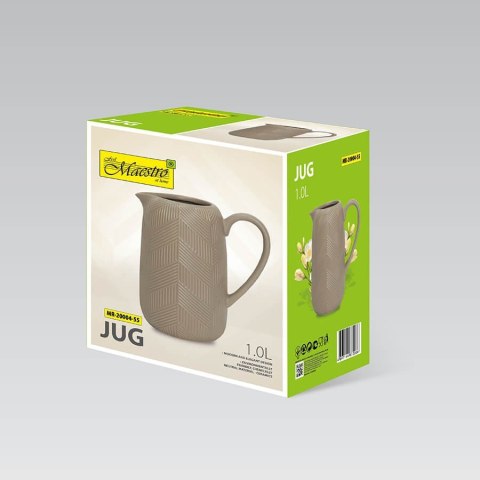 Ceramiczny dzbanek na wodę mleko soki 1.0L Geometry Beige MAESTRO MR-20004-55