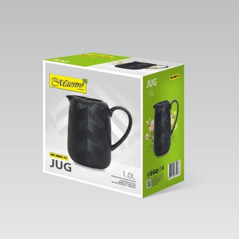Ceramiczny dzbanek na wodę mleko soki 1.0L Geometry Black MAESTRO MR-20003-55