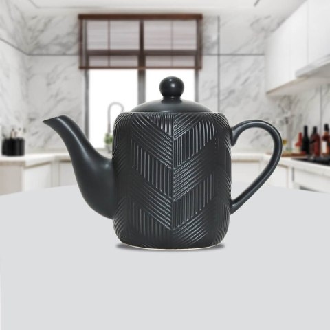 Ceramiczny zaparzacz do kawy i herbaty 900ml czajniczek Geometry Black MAESTRO MR-20003-08