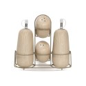 Ceramiczny zestaw do przypraw 5-ele Geometry Beige MAESTRO MR-20004-04S