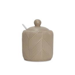 Cukiernica ceramiczna z łyżeczką cukierniczka pojemnik cukier Geometry Beige MAESTRO MR-20004-09