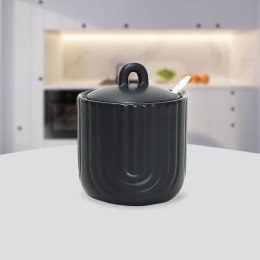 Cukiernica ceramiczna z łyżeczką cukierniczka pojemnik cukier Line Work MAESTRO MR-20006-09