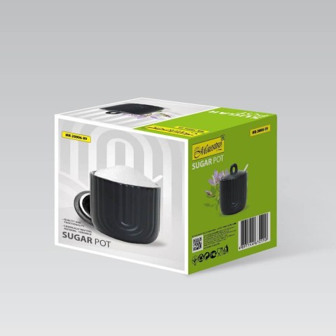 Cukiernica ceramiczna z łyżeczką cukierniczka pojemnik cukier Line Work MAESTRO MR-20006-09