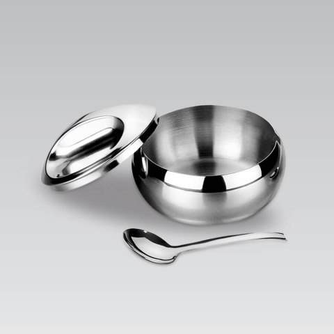 Cukiernica cukierniczka stalowa metalowa srebrna na cukier 300ml MAESTRO MR-1690