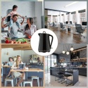 Czajnik elektryczny, stal nierdzewna, czarny, 1,7L, 1850-2200W, KLAUSBERG, KB-9015
