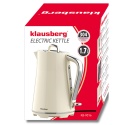 Czajnik elektryczny, stal nierdzewna, kremowy, 1,7L, 1850-2200W, KLAUSBERG, KB-9016