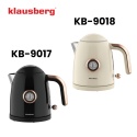 Czajnik elektryczny z termometrem, stal nierdzewna, kremowy, 1,0L, 1200W, KLAUSBERG, KB-9018