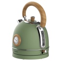 Czajnik elektryczny z termometrem, stal nierdzewna, zielony z drewnem, 1,8L, 1850-2200W, KLAUSBERG, KB-9008